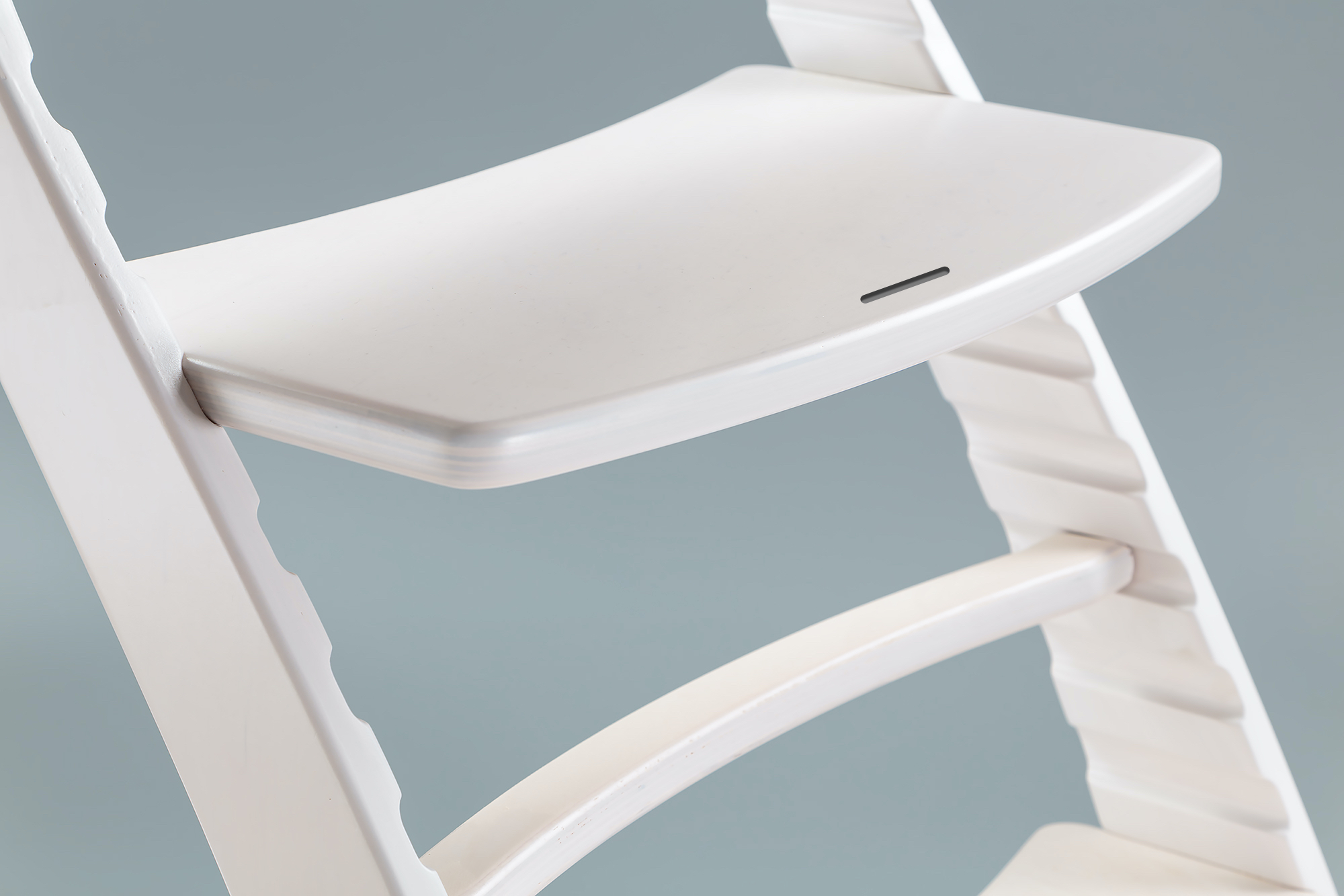 White Fornel (Heartwood) Adjustable Wooden High Chair Baby